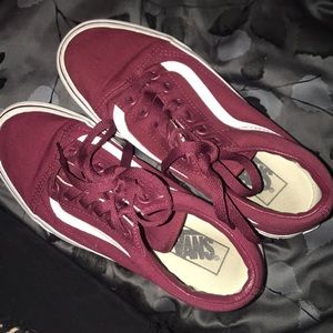 Burgundy vans